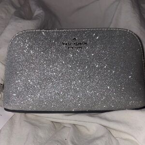 Kate Spade Sparkling Silver Cosmetic Case